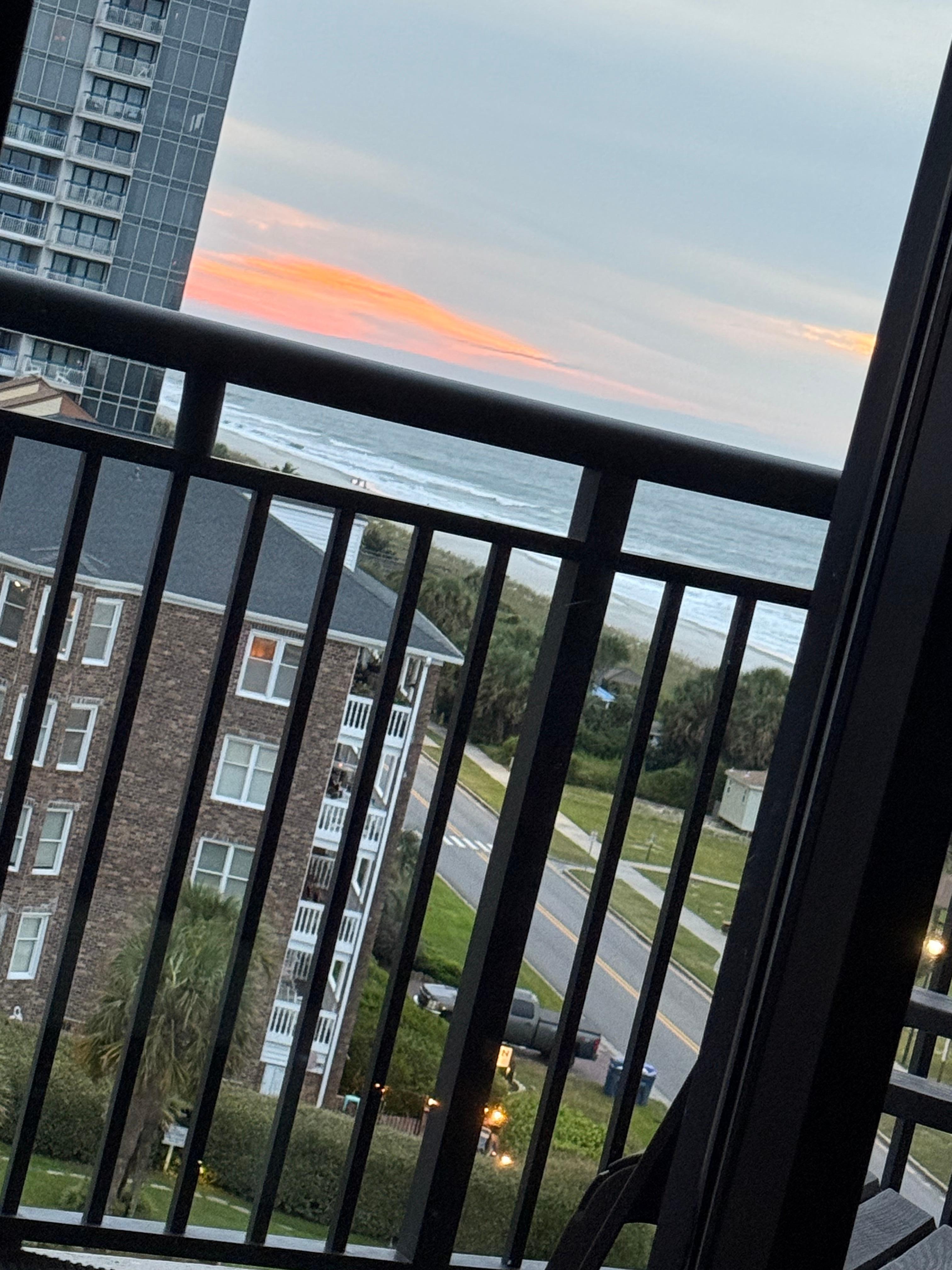 View from my bed out the balcony door