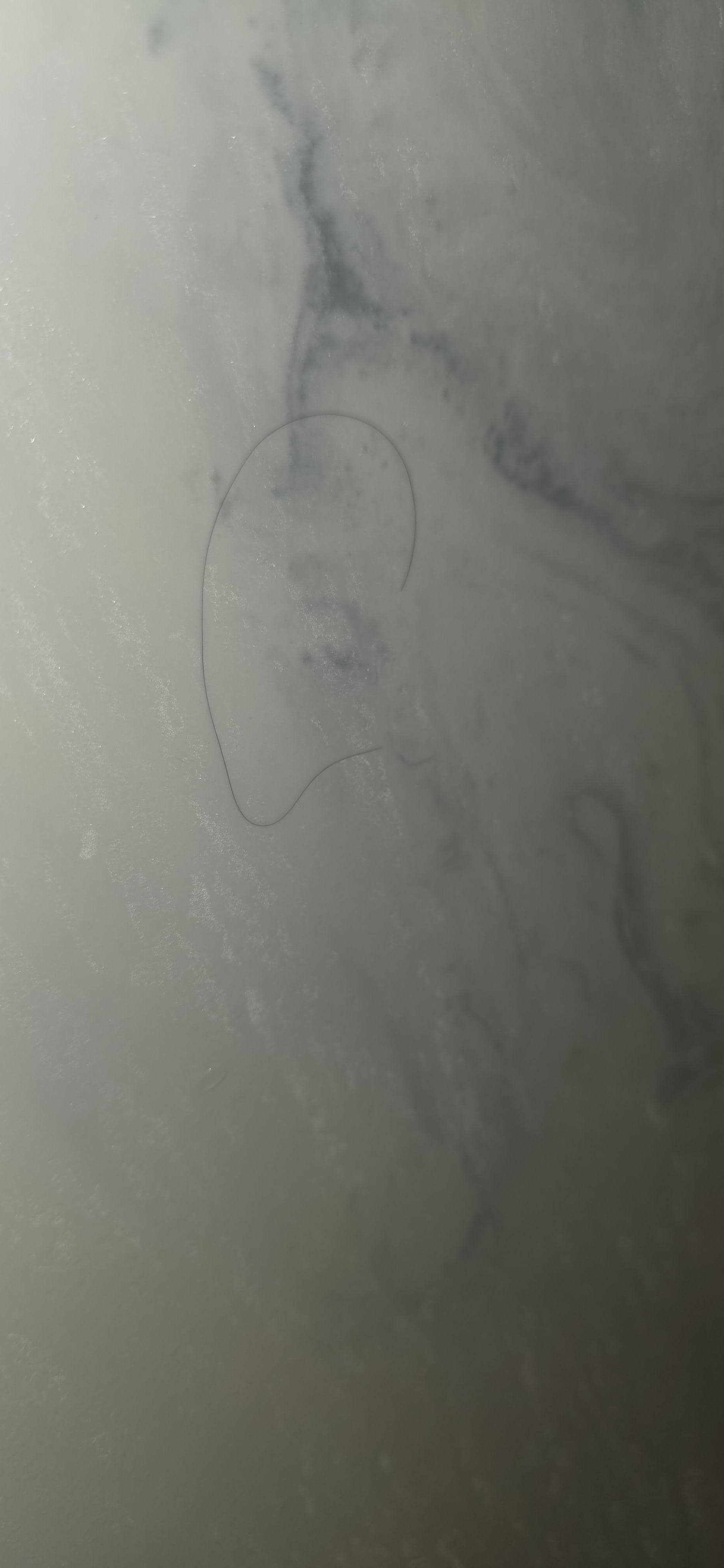 Bathroom wall hair all over