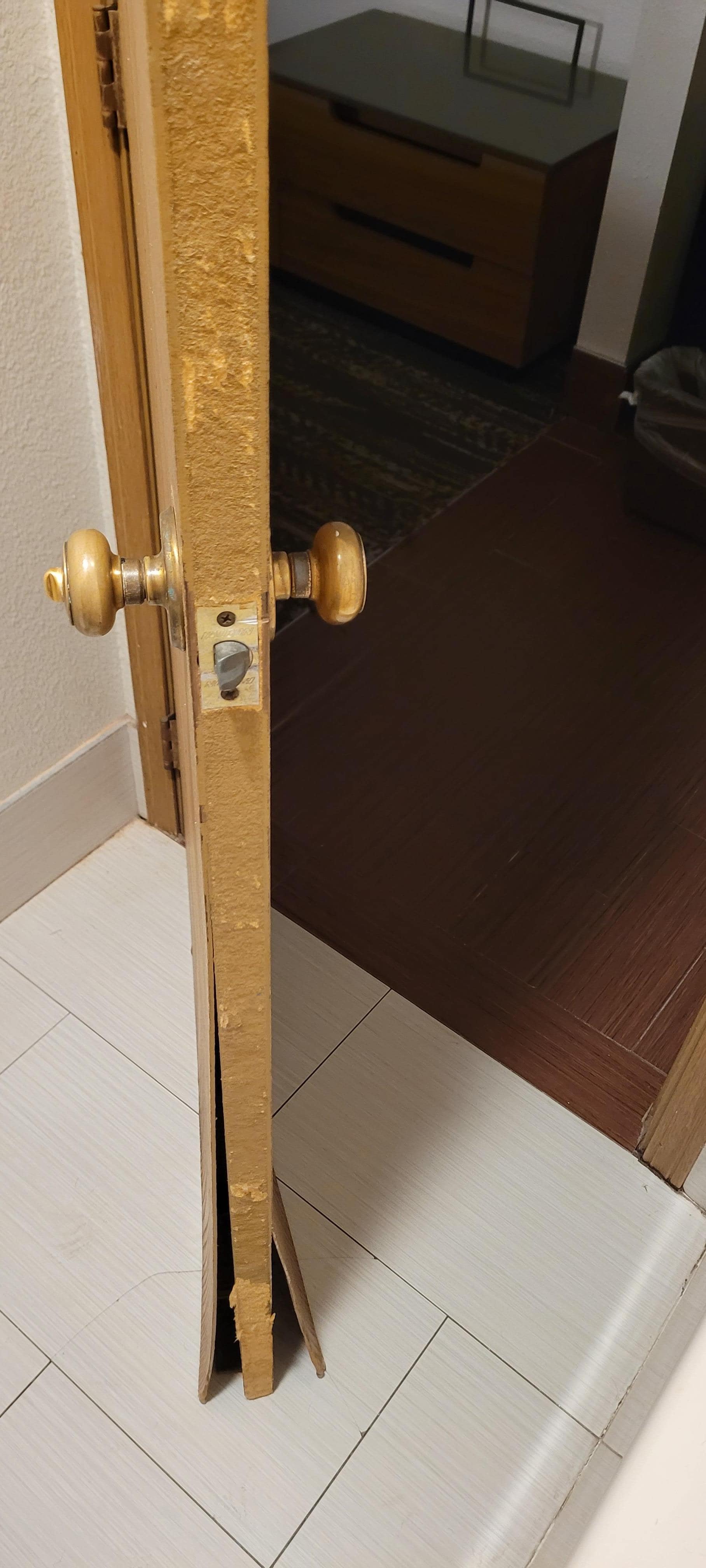 Busted bathroom door