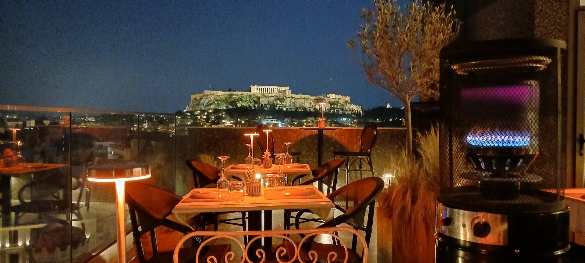 From the rooftop cafe.