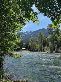 Overlooking the river and mountains. So beautiful!!