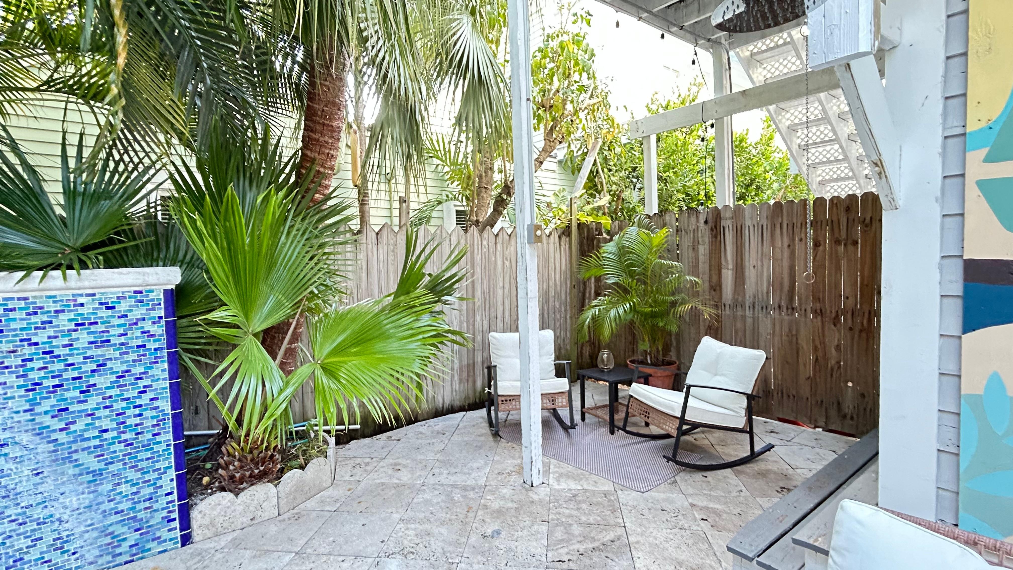 Pool seating area