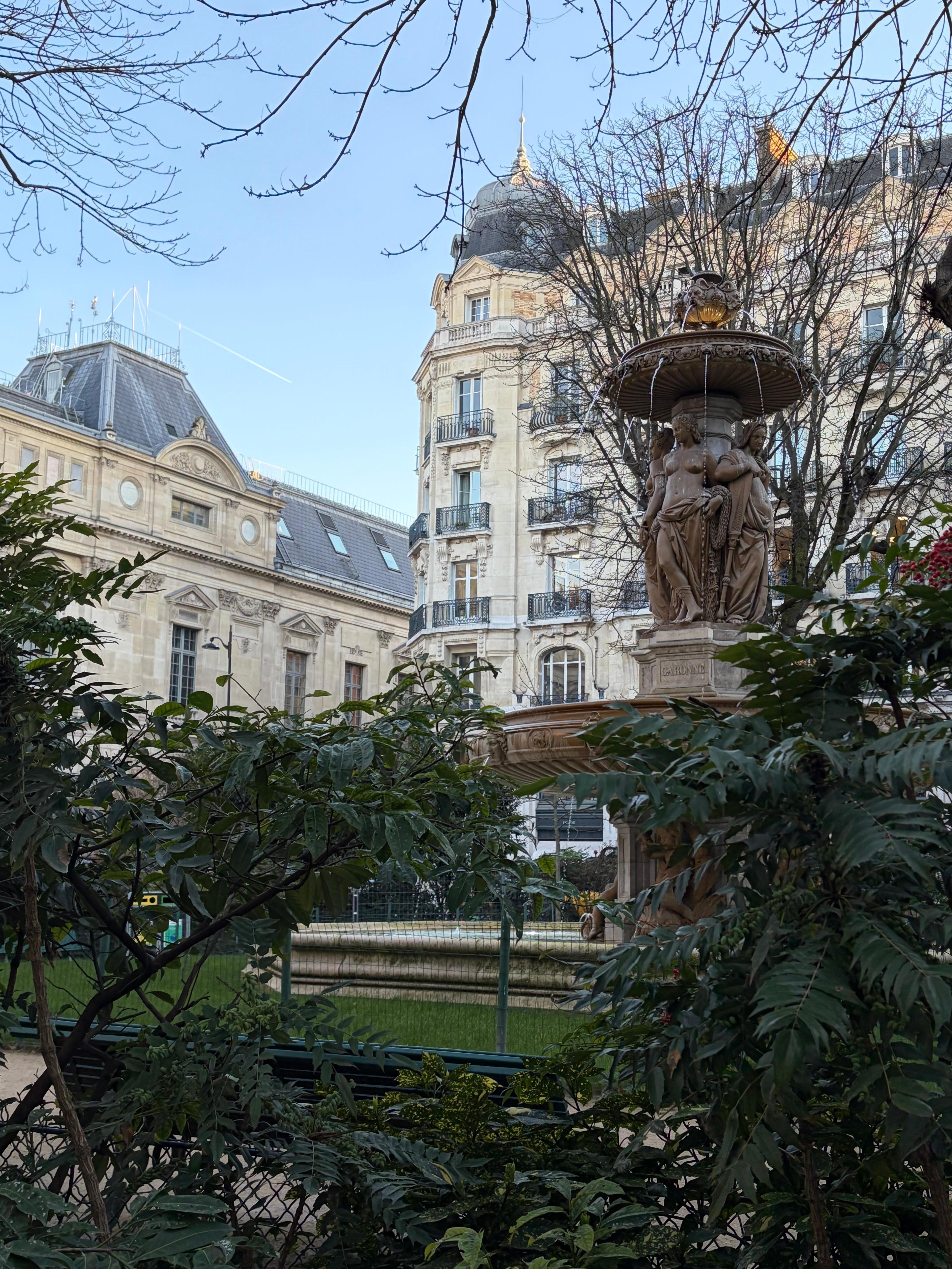 The square just around the corner - perfect place to sit & munch on a croissant!