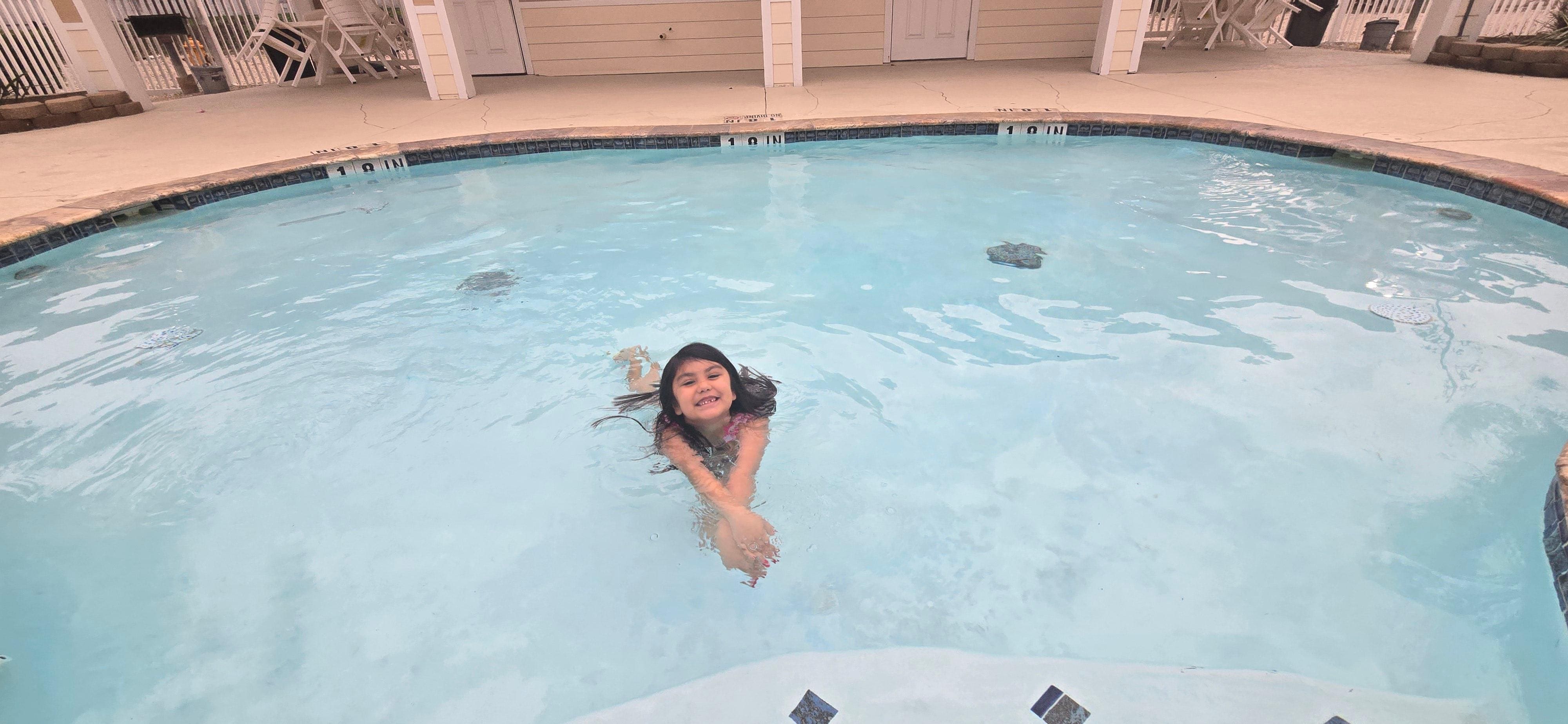 Kiddie pool just steps from the unit