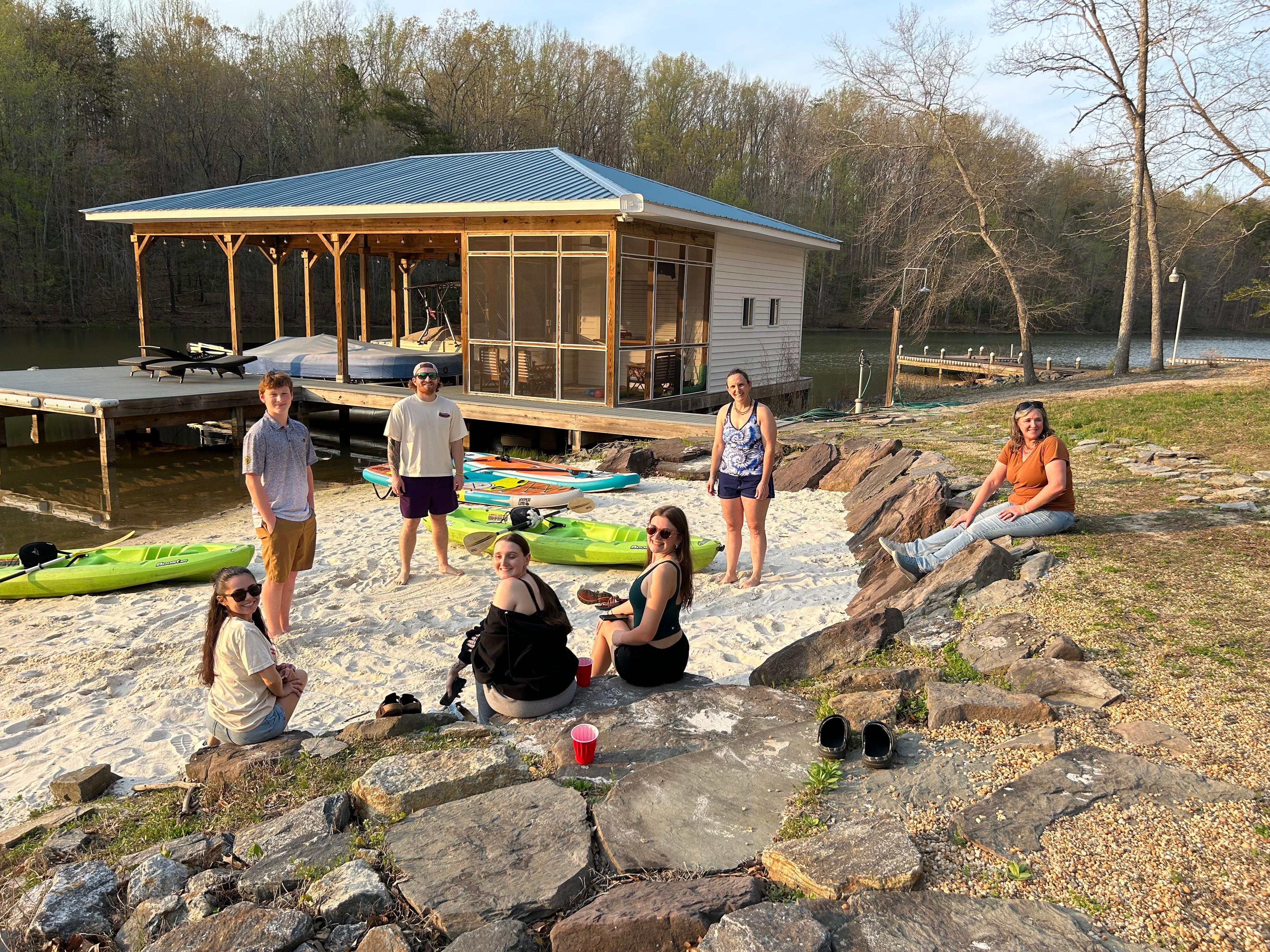 Family time on the beach 
