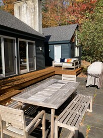 My mom and I sat outside and read our books!