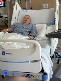 My sister in hospital.