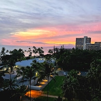View from my lanai. Could watch the fireworks from room 928