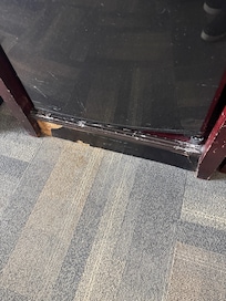 Damage/wear and tear on cabinetry.