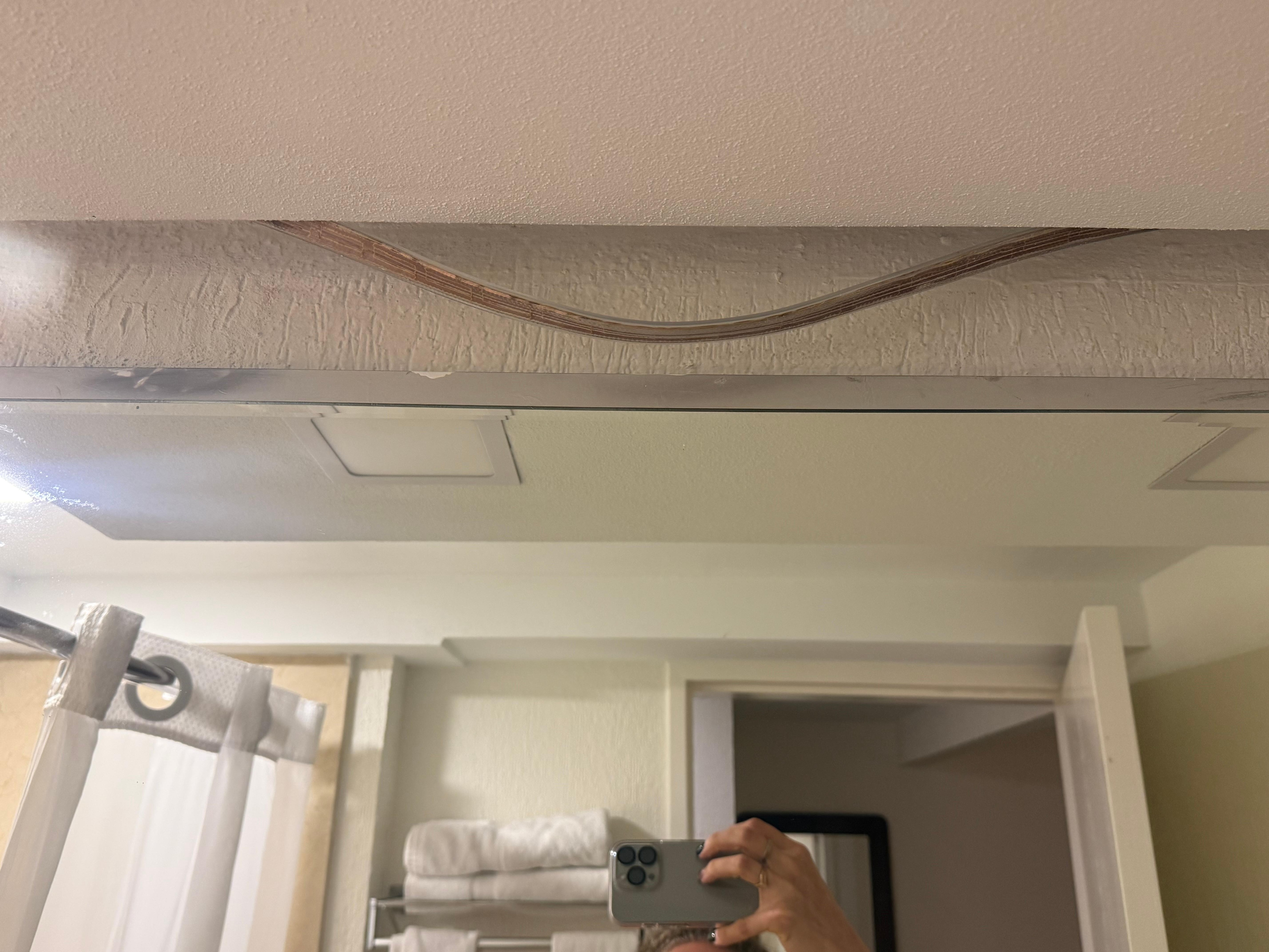 Light falling apart in bathroom