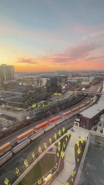 Sunset view from our hallway on the 15th floor