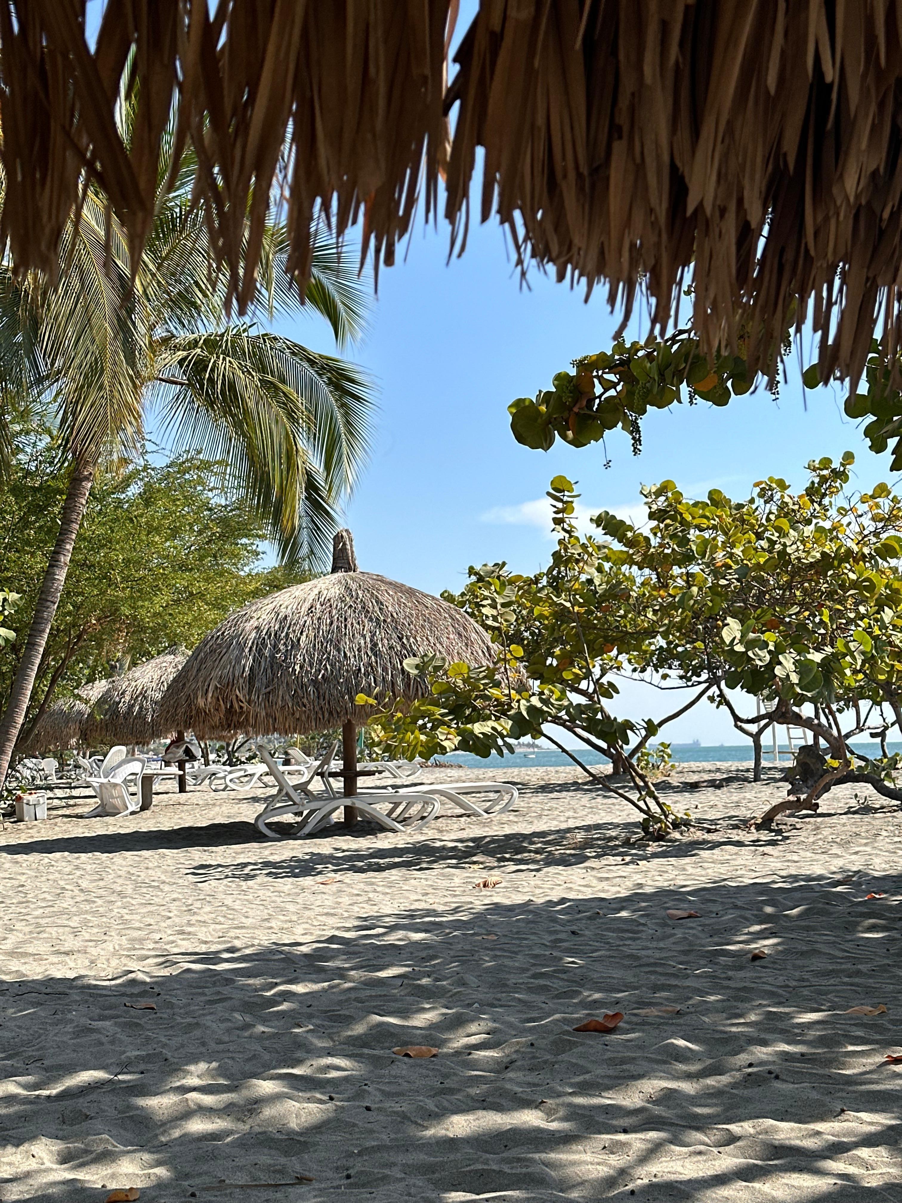 Shaded places on the beaches