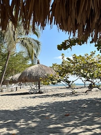 Shaded places on the beaches