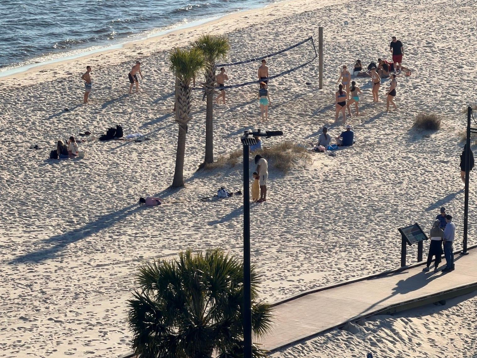 We were excited that the volleyball was net so close to us