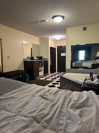 2nd floor room, King bed with whirlpool tub