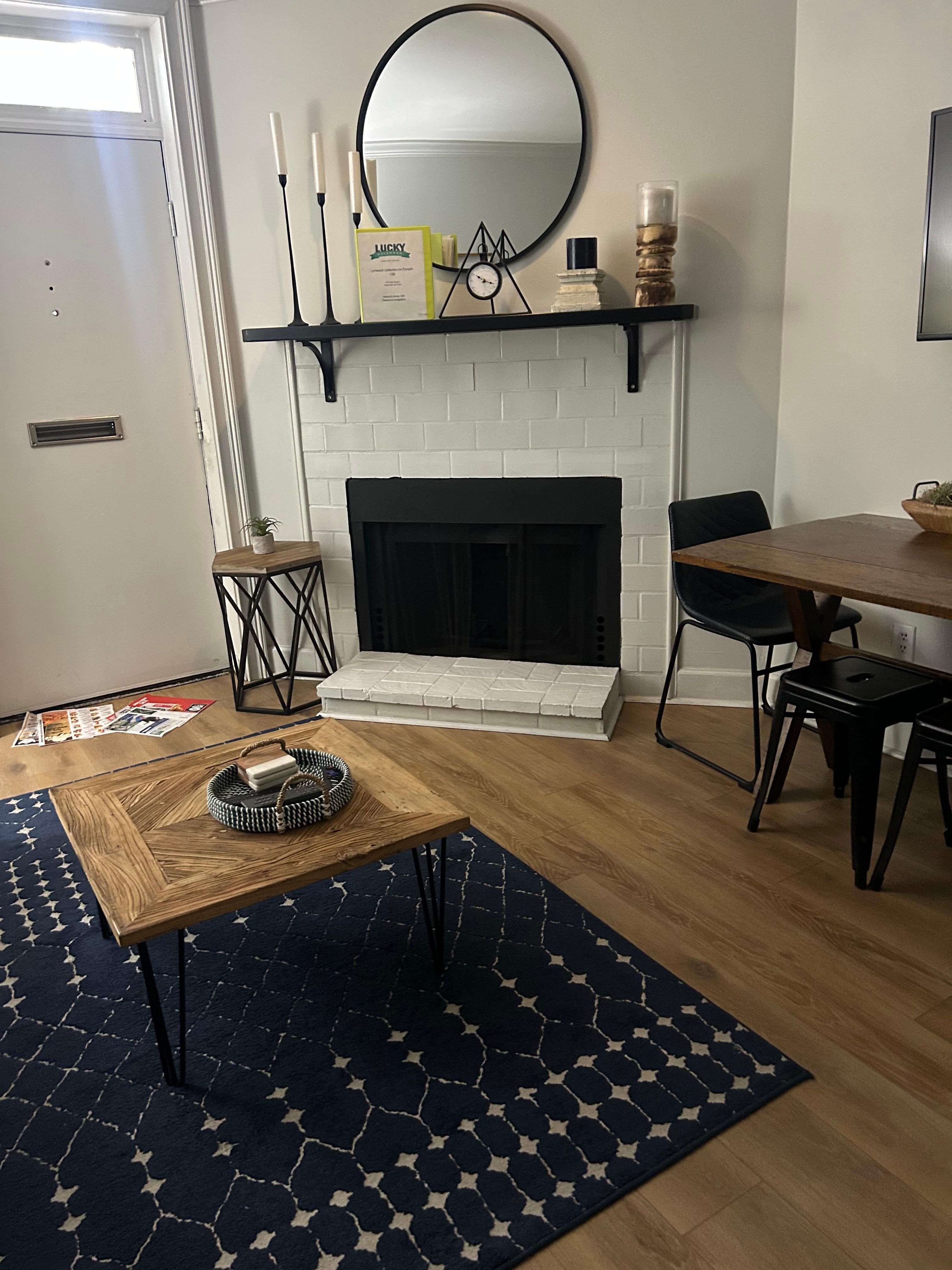 Love that it had a fireplace that makes it unique to the old South Savannah.