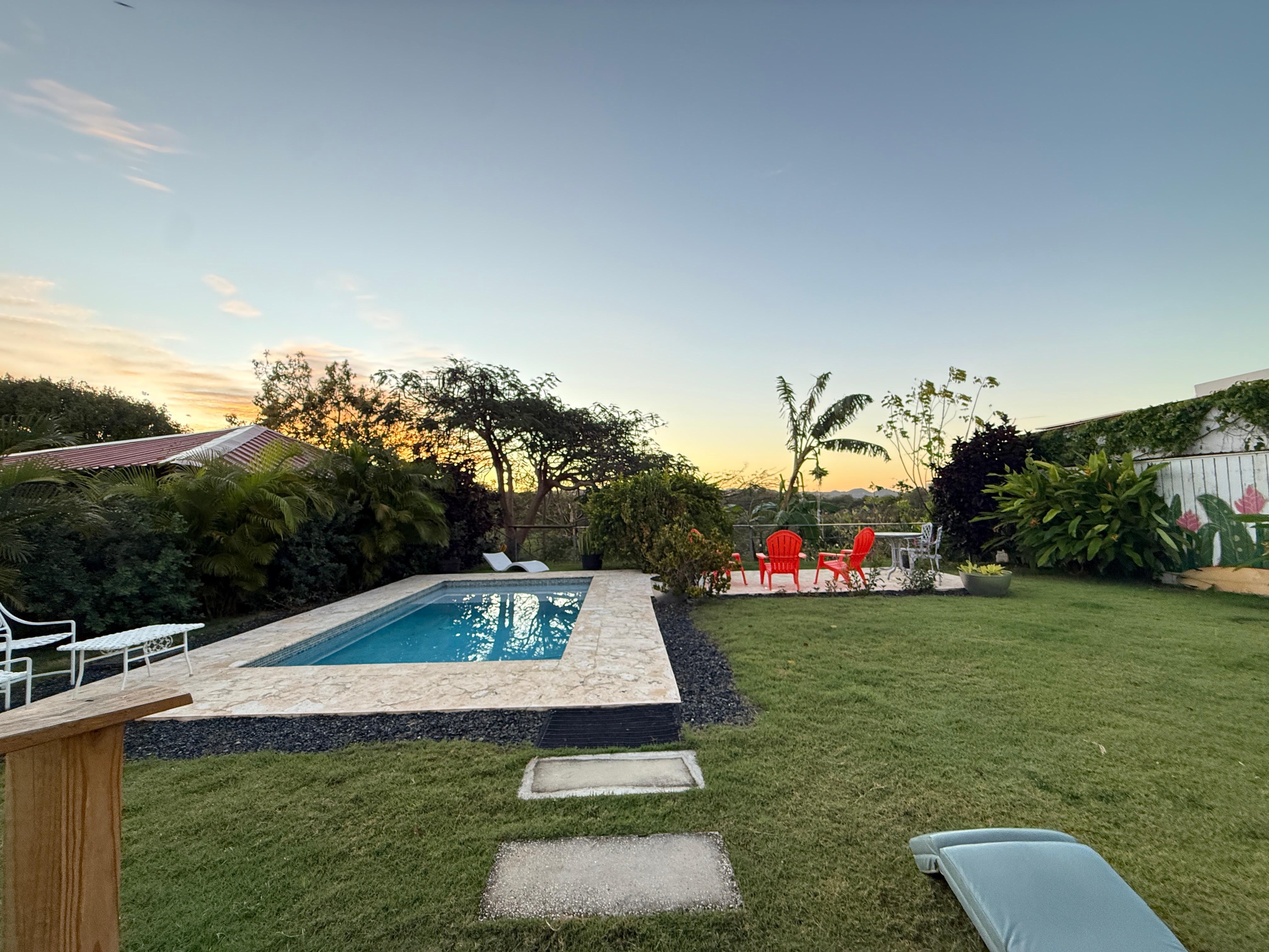 Morning sunrise from the back patio