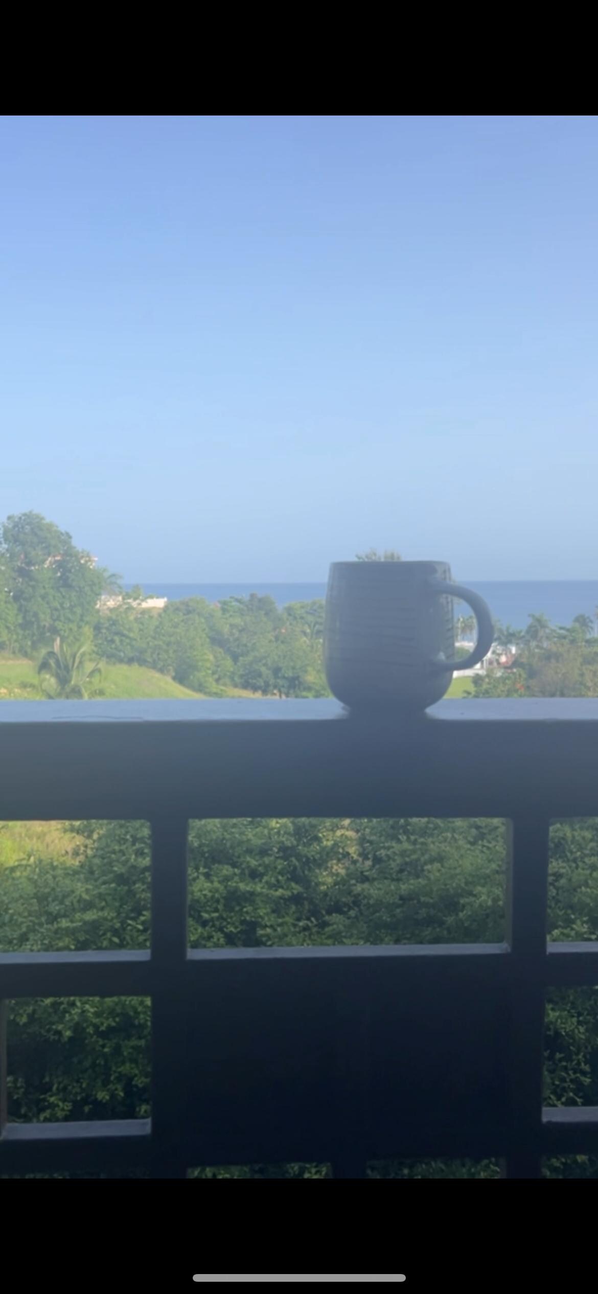 Coffee on the balcony every morning.
