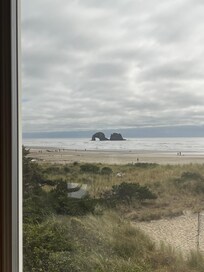 Beautiful view of twin rocks from inside the house