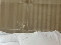 Damaged headboard -both beds in room 726