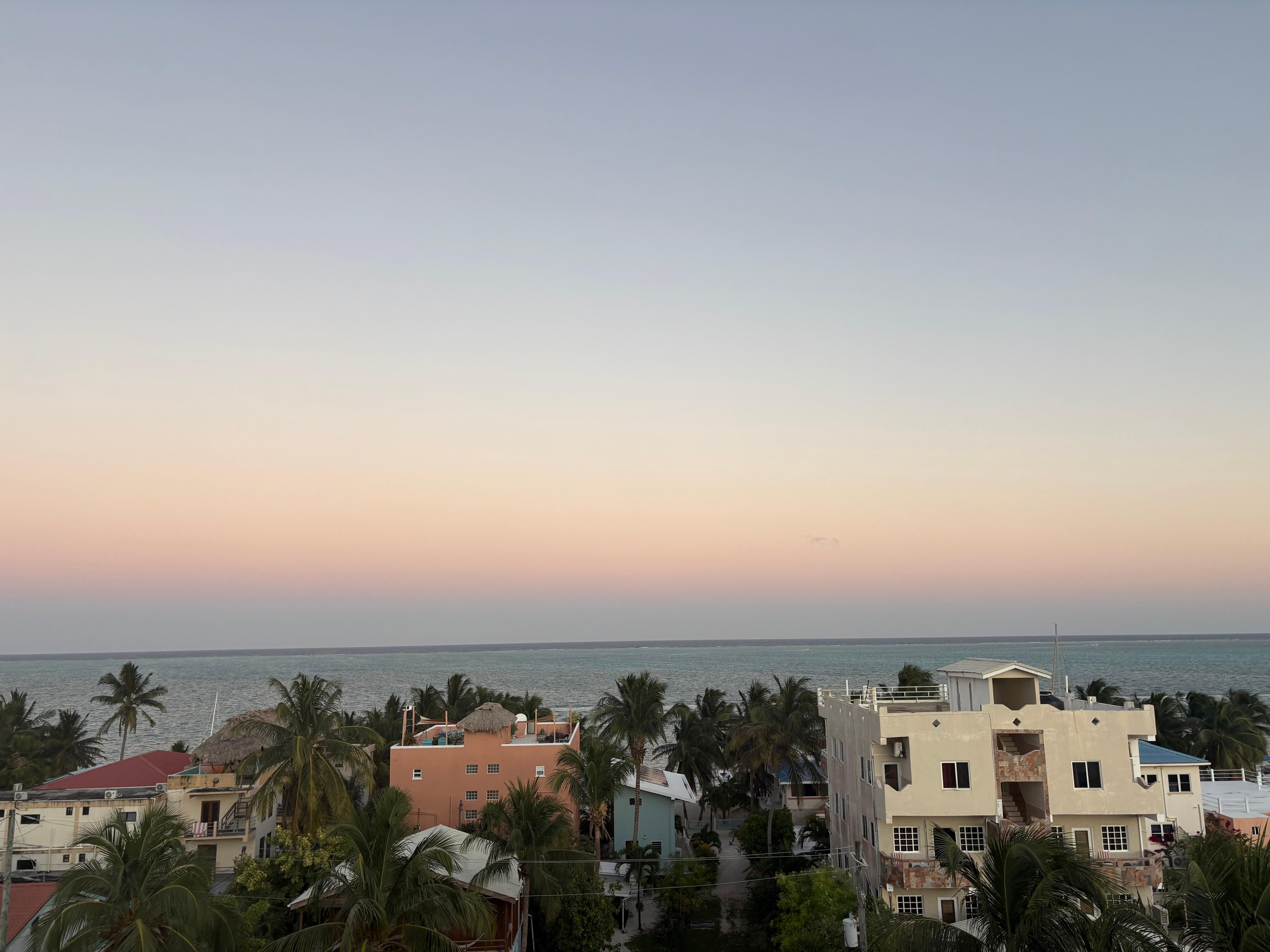 Sunset view on rooftop 