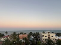 Sunset view on rooftop