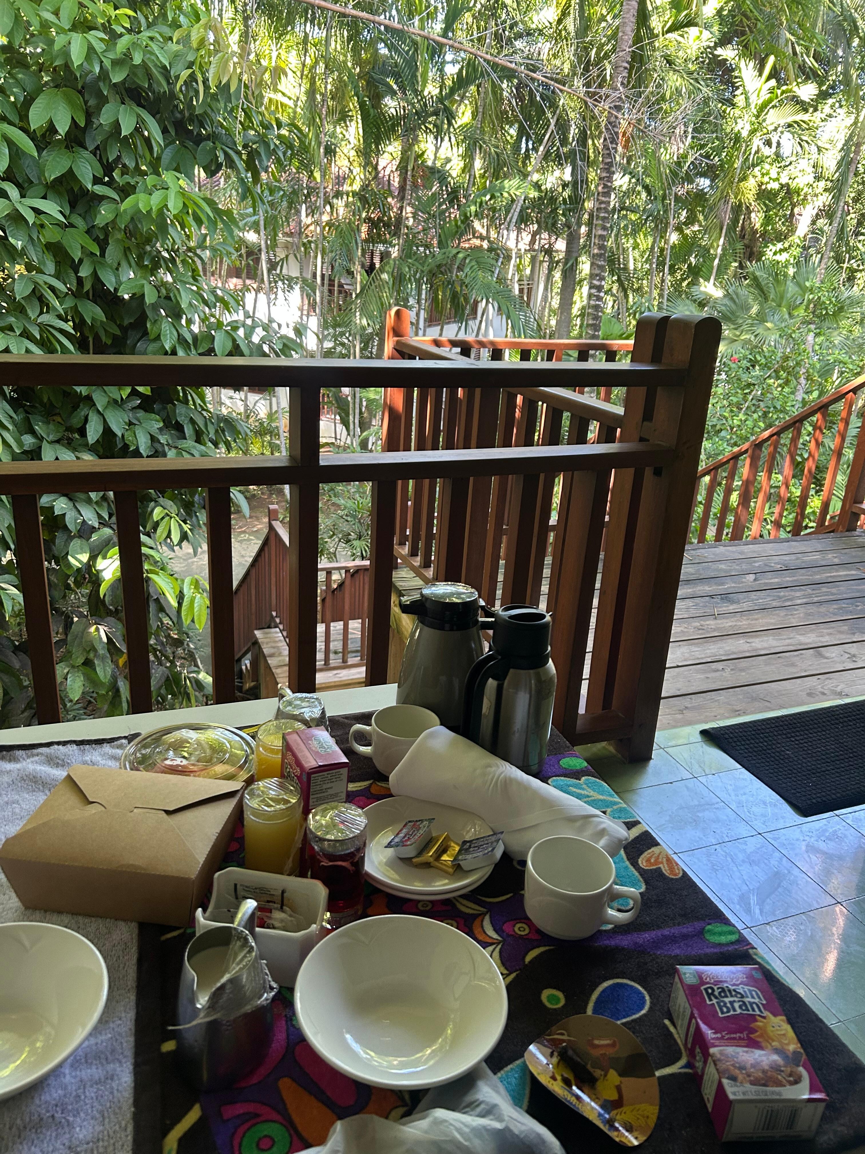 Continental breakfast delivered fresh  daily 