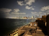 View of Tel Aviv beaches from the hotel private deck