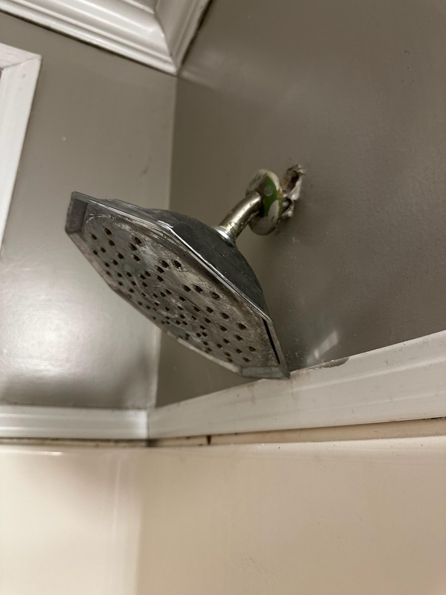 Shower coming out of the wall