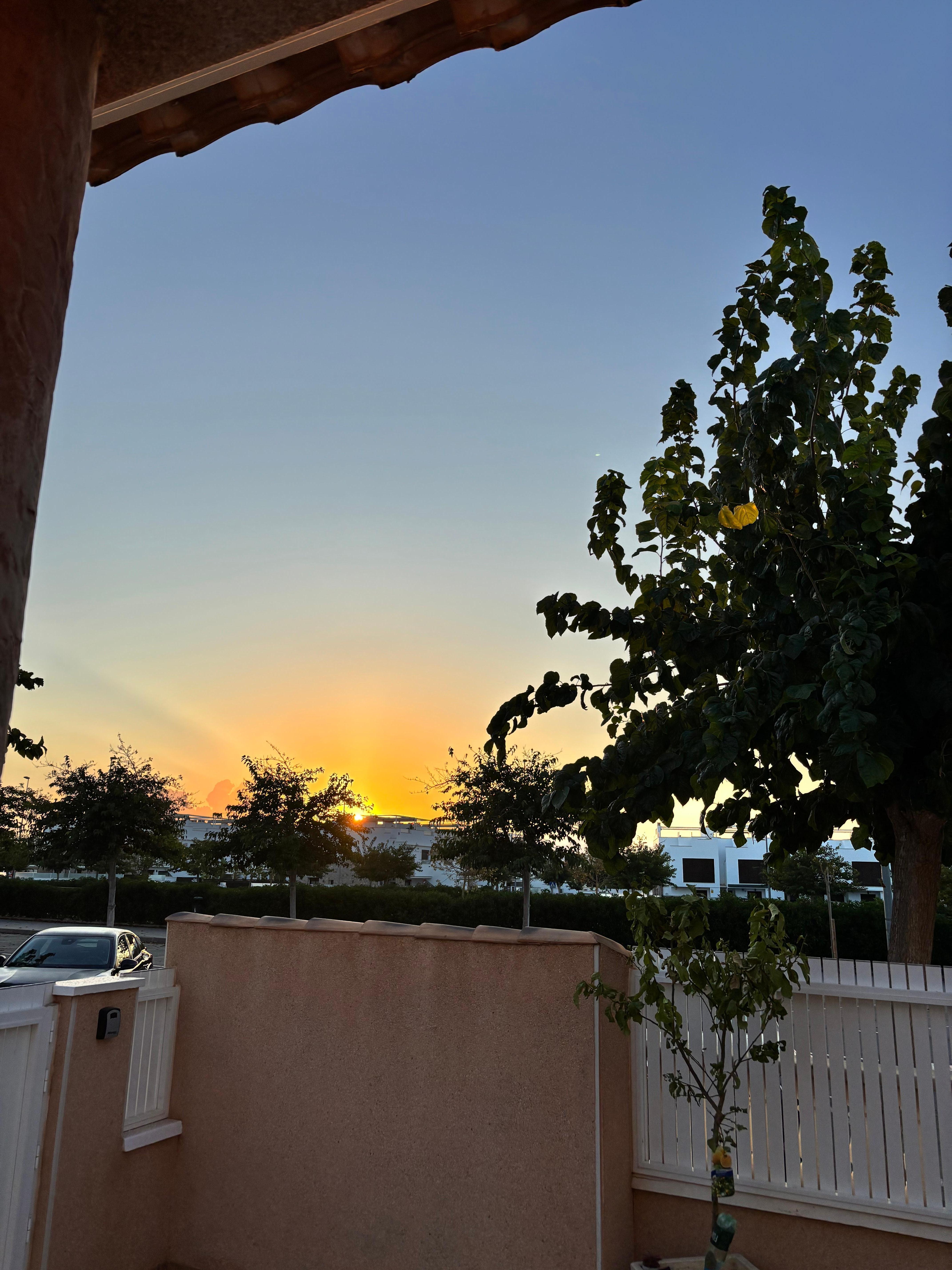 Sun coming up in the morning