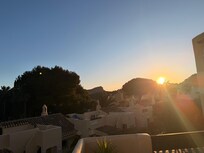 Morning sun on the terrace