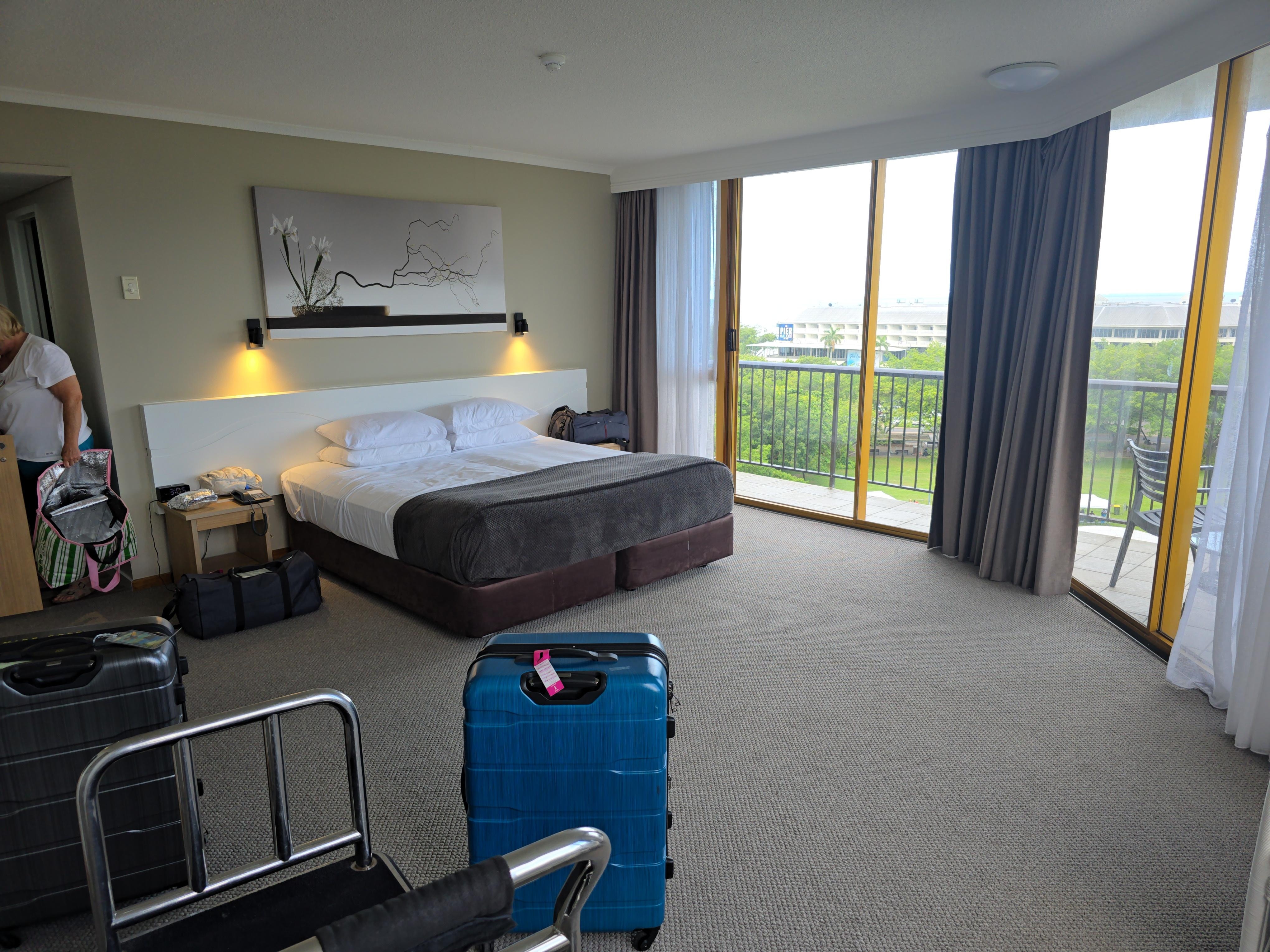 Looking across park toward ferris wheel