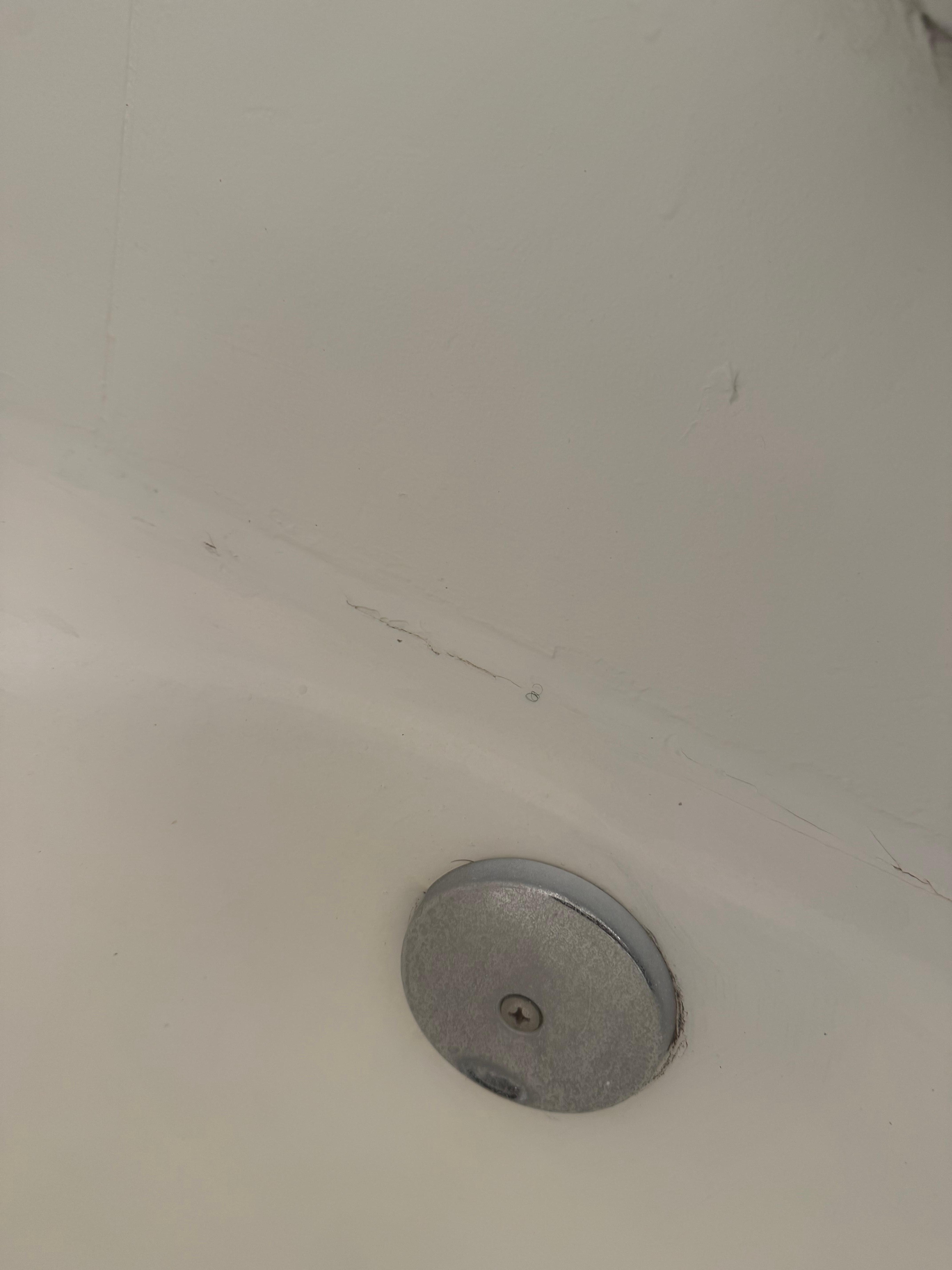 Closer look at hair in the tub