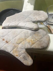 Gloves in kitchen