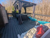 Rear deck and hot tub