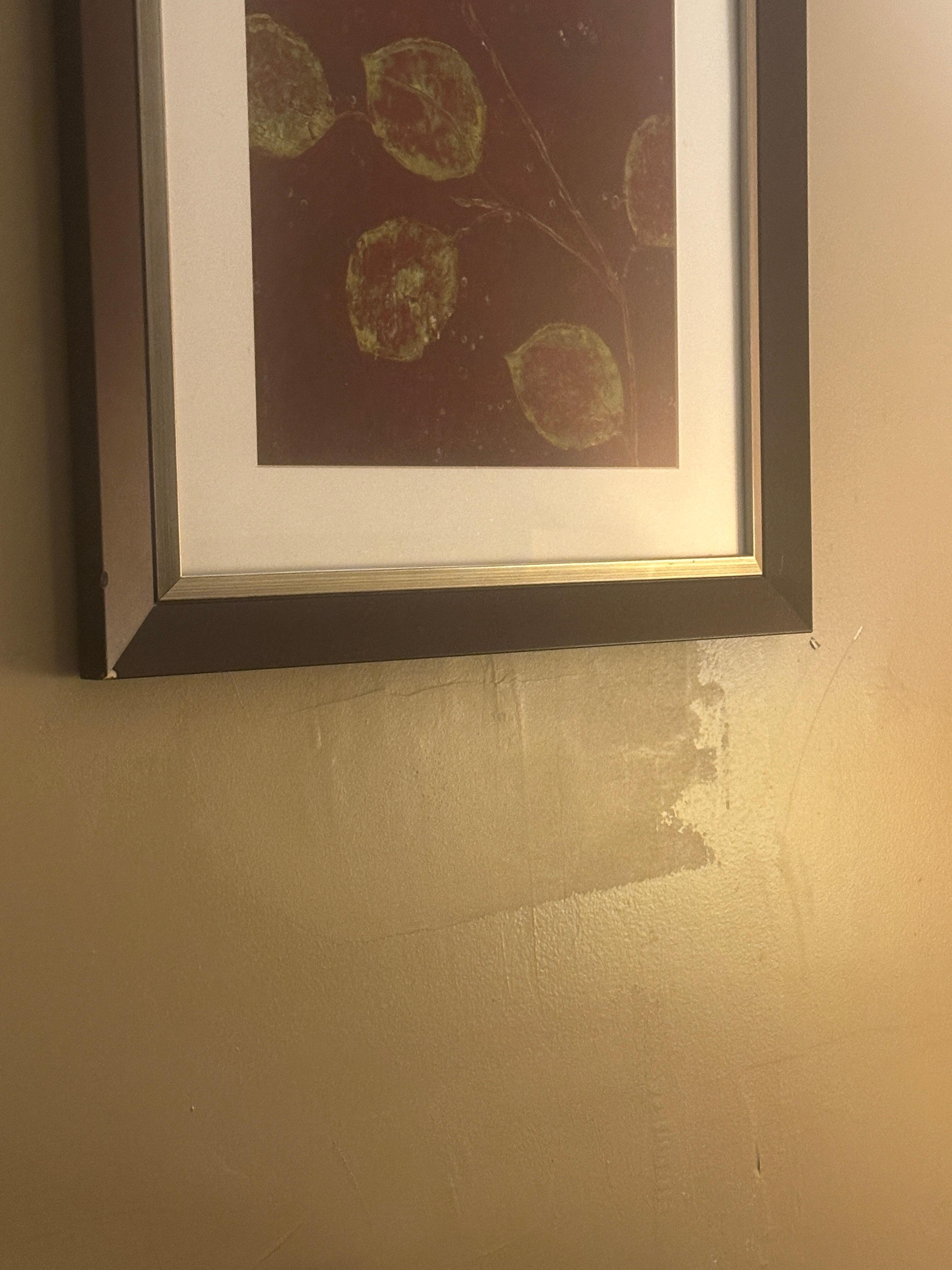 Must have touched something up here but no effort to blend it all in 