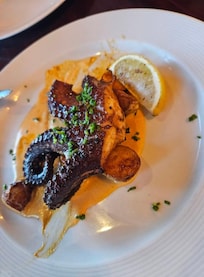 Octopus dinner at the Steakhouse. We got it as an appetizer.