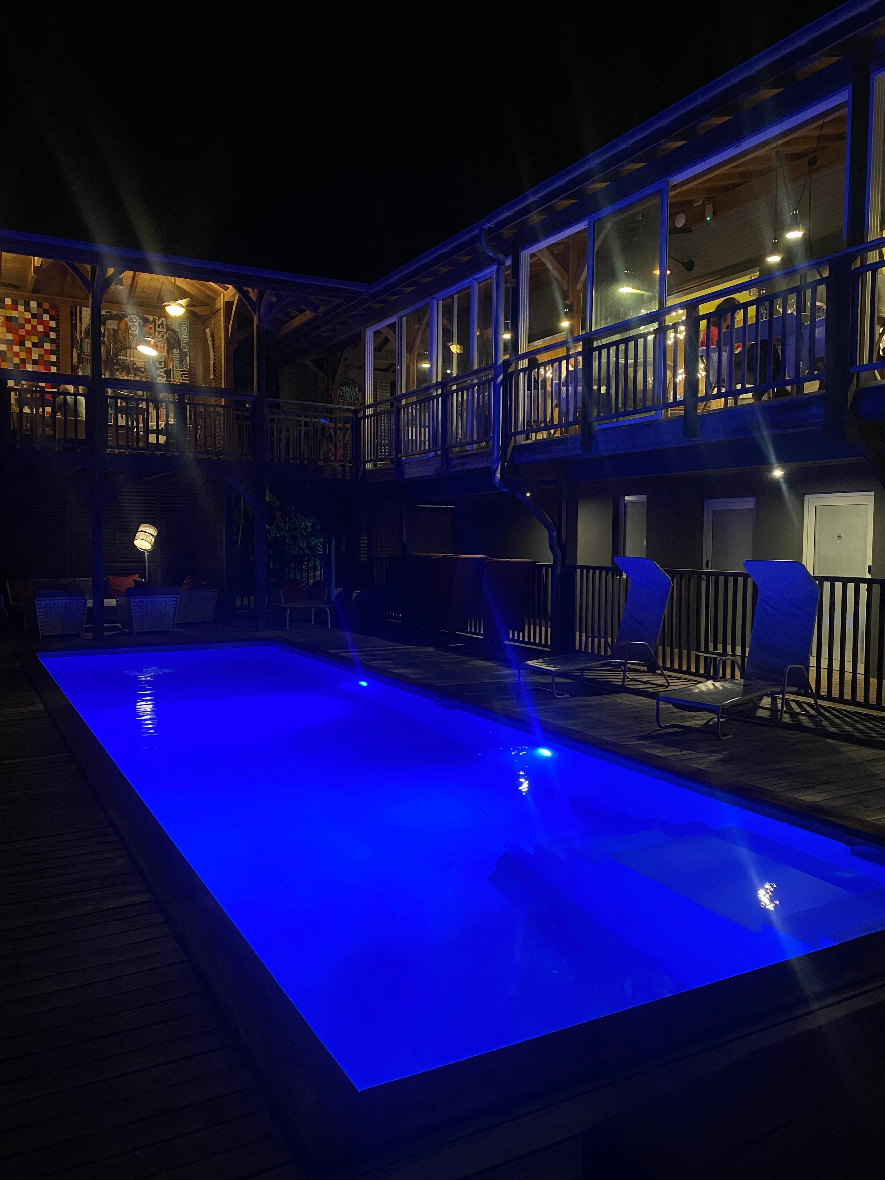 Pool at night