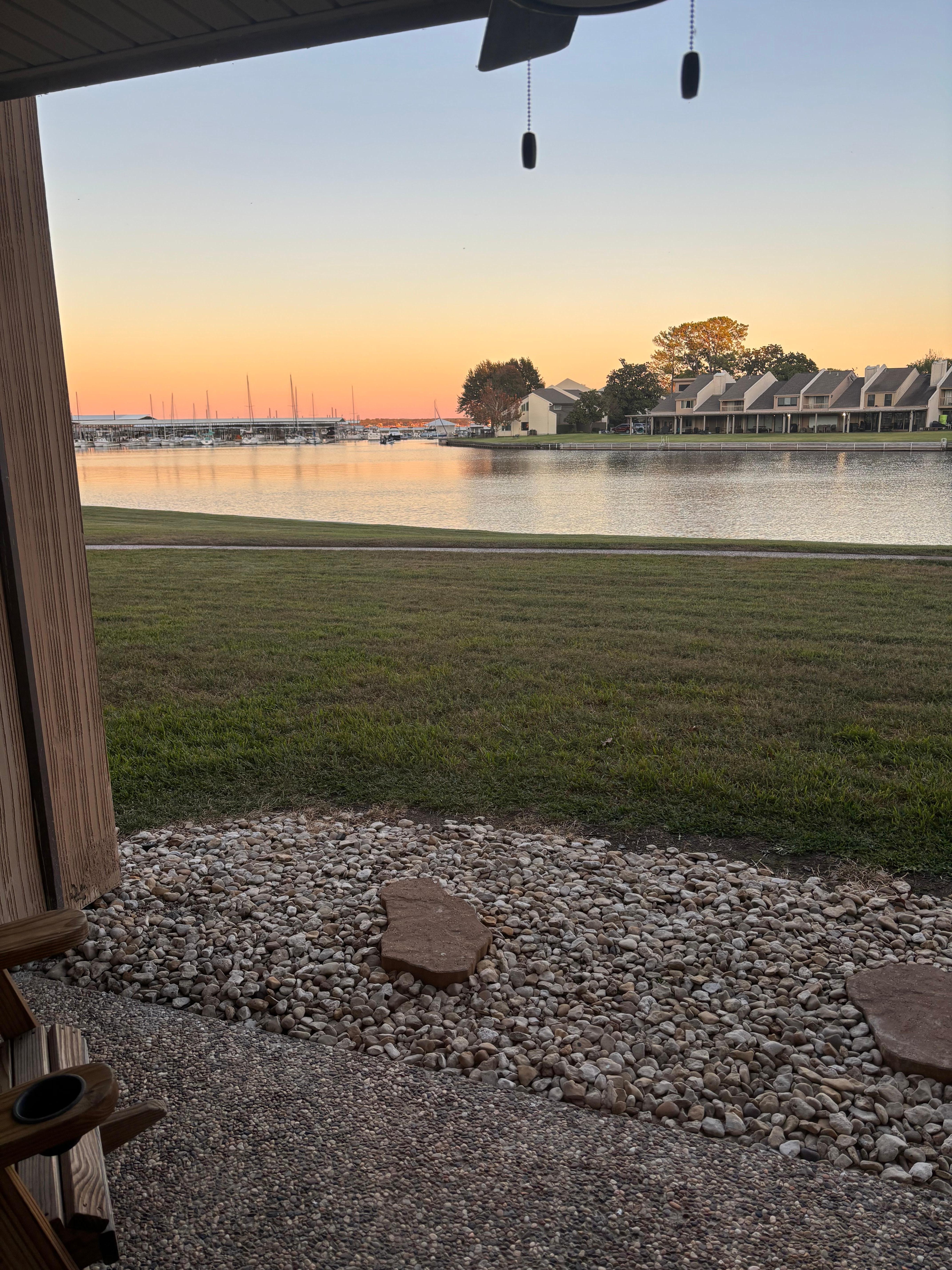 View in the evening.  