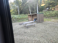 Outdoor area, firepit.