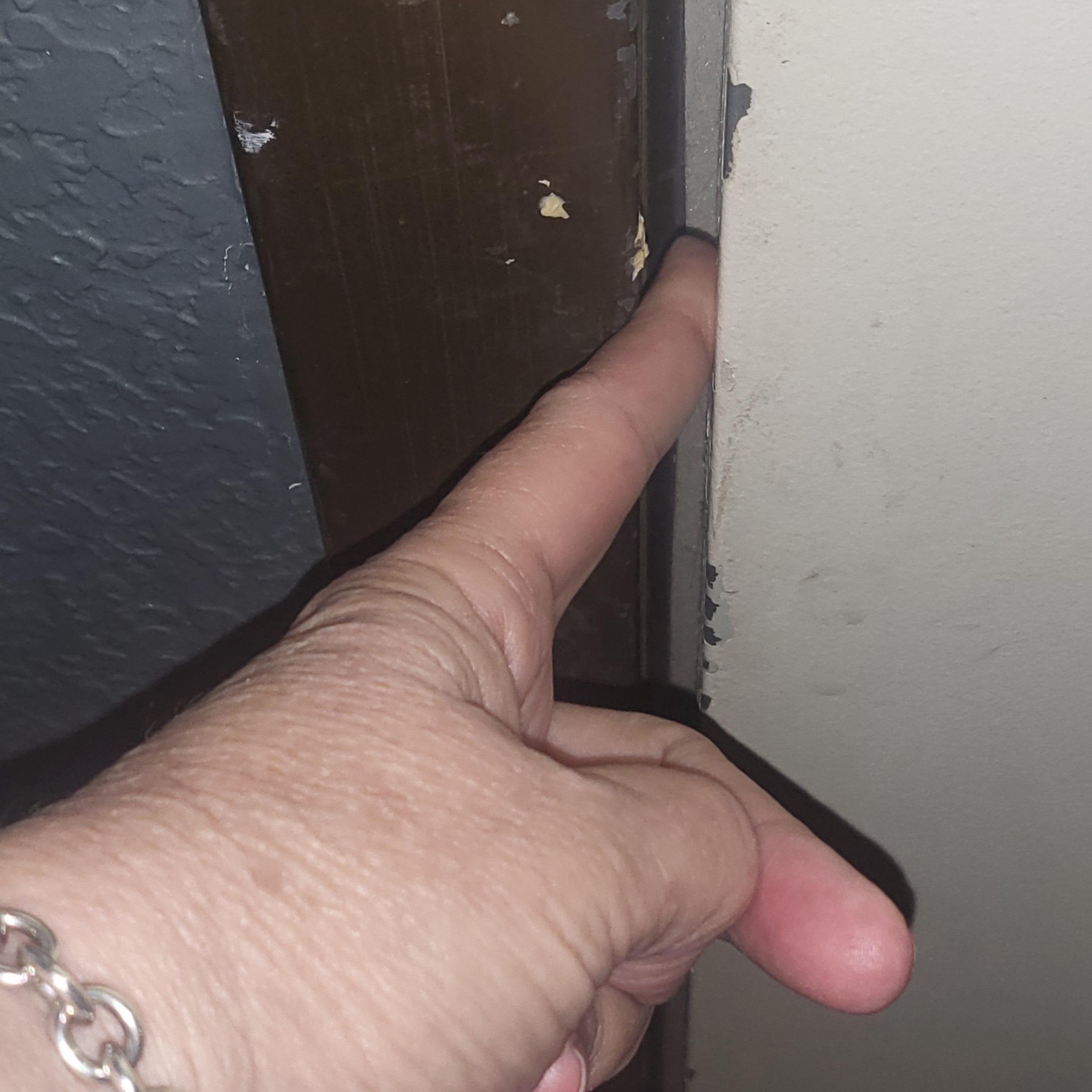 This is the gap with the door closed.