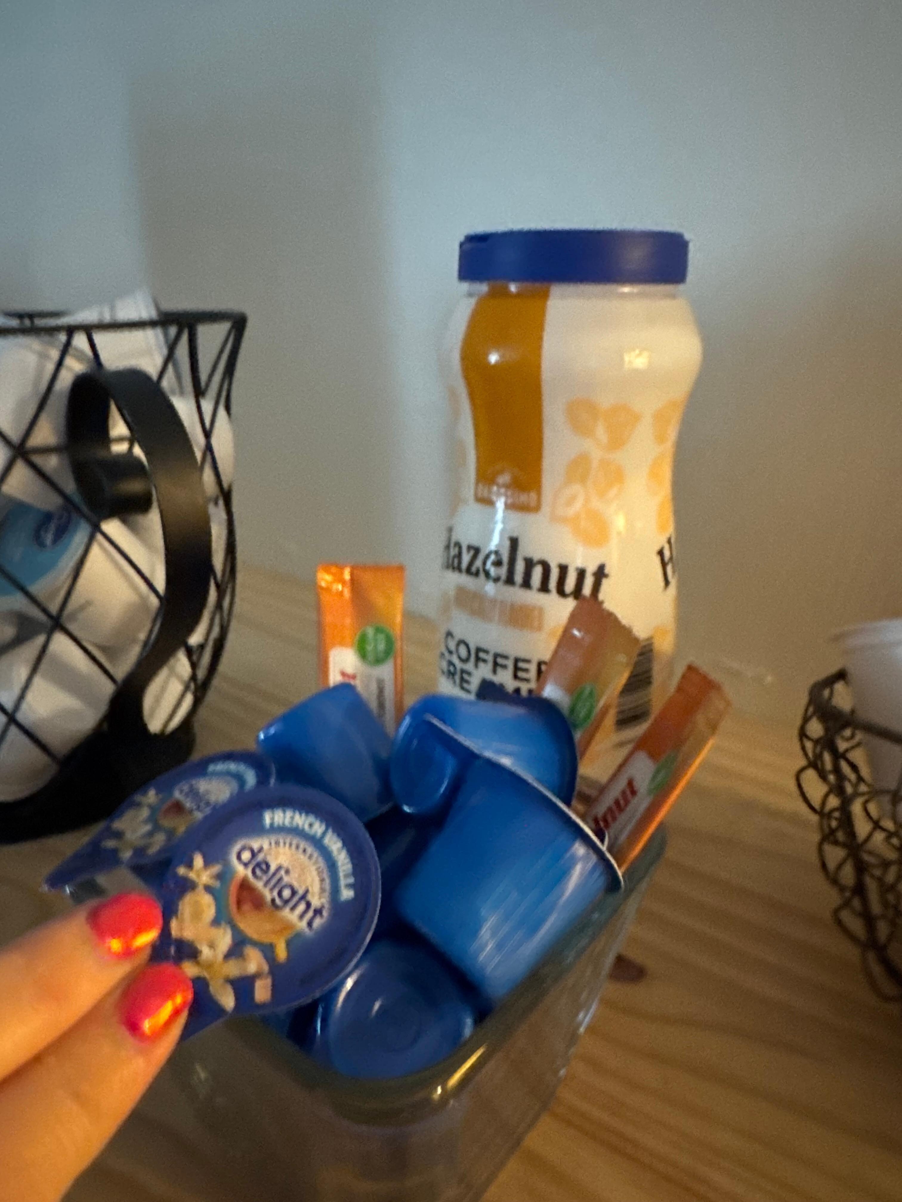 Creamer assortment provided by host