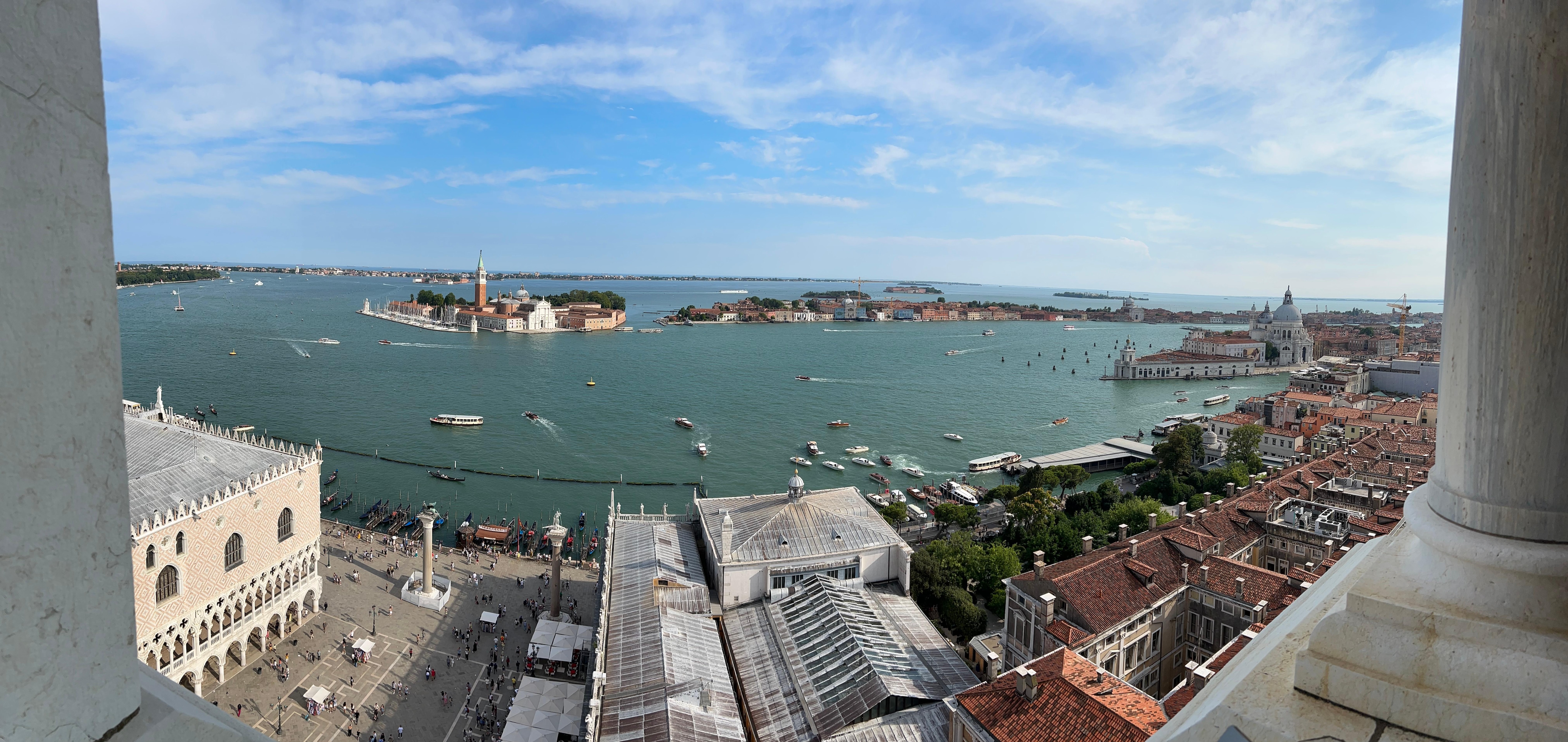 Across the lagoon from the Bell Tower in St marks square