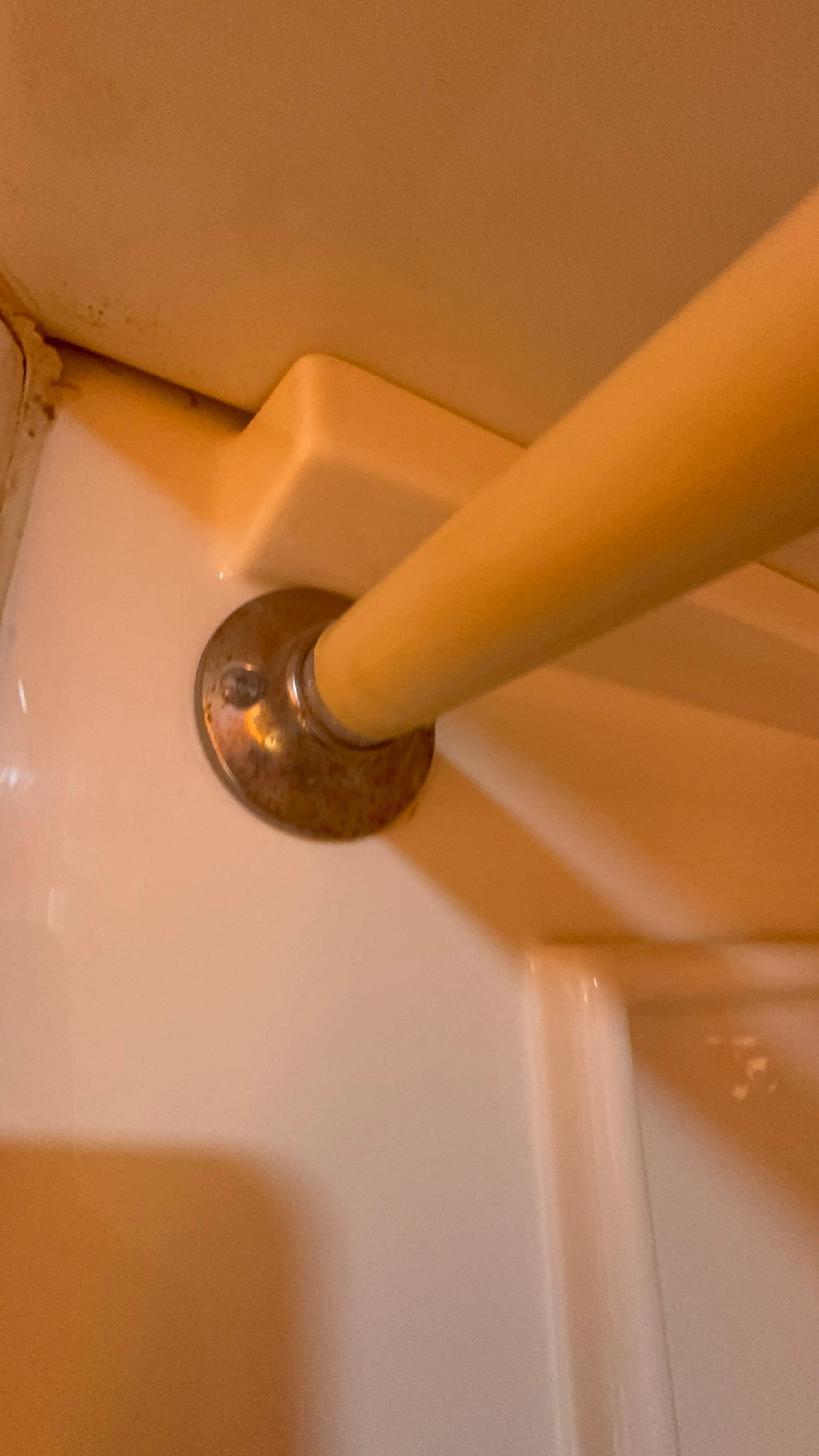 rusted shower