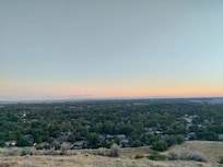 On top of the foothills about 15 minutes walk away