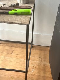 Ashes on the floor & table
