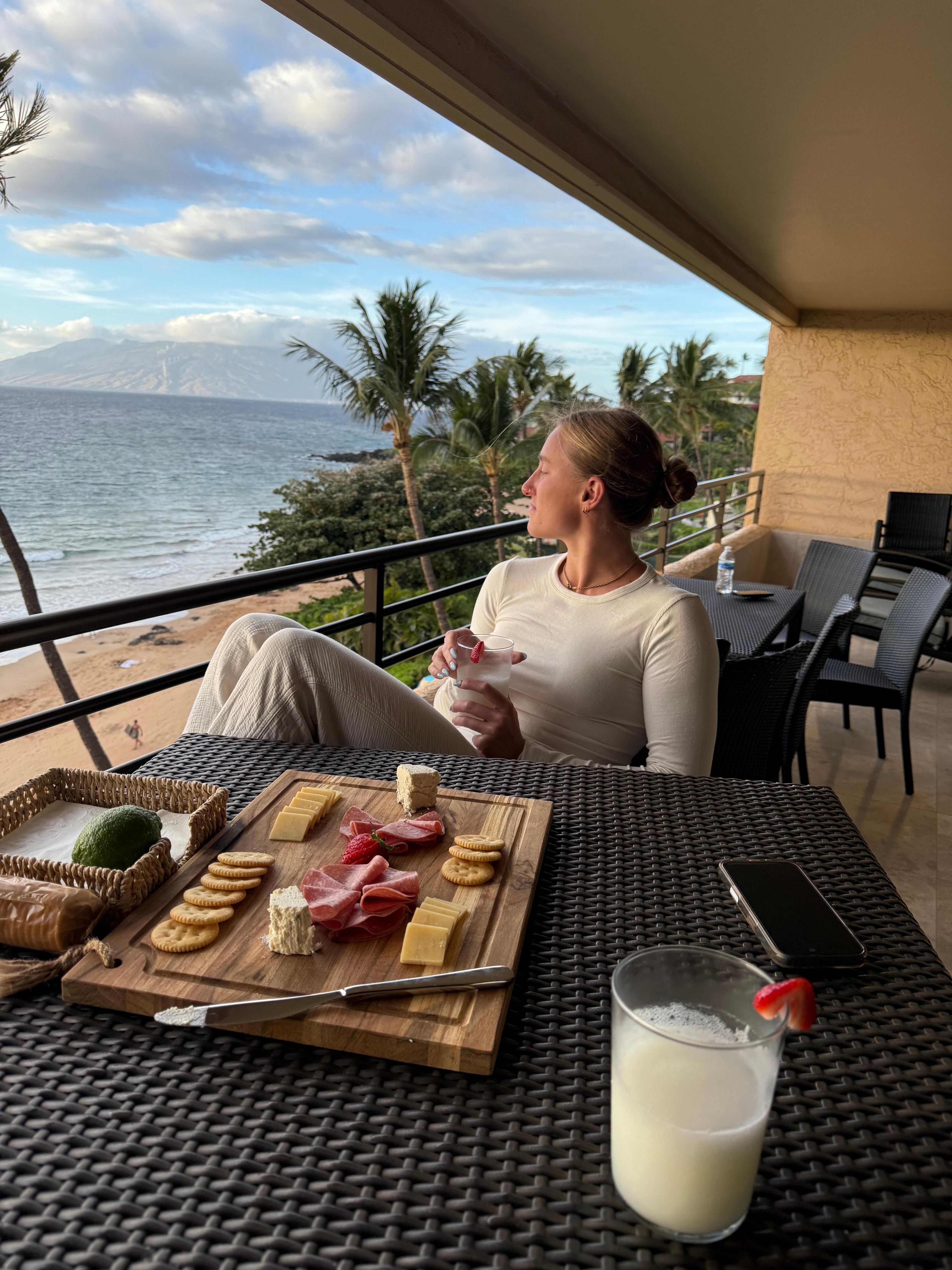 Lots of dinners on the patio! 