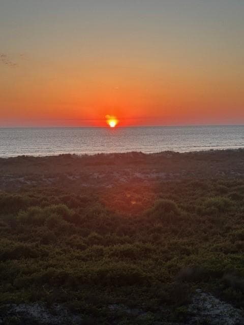 Sunrise from the bedroom window.