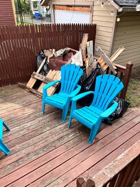 Scrap wood / trash left on deck