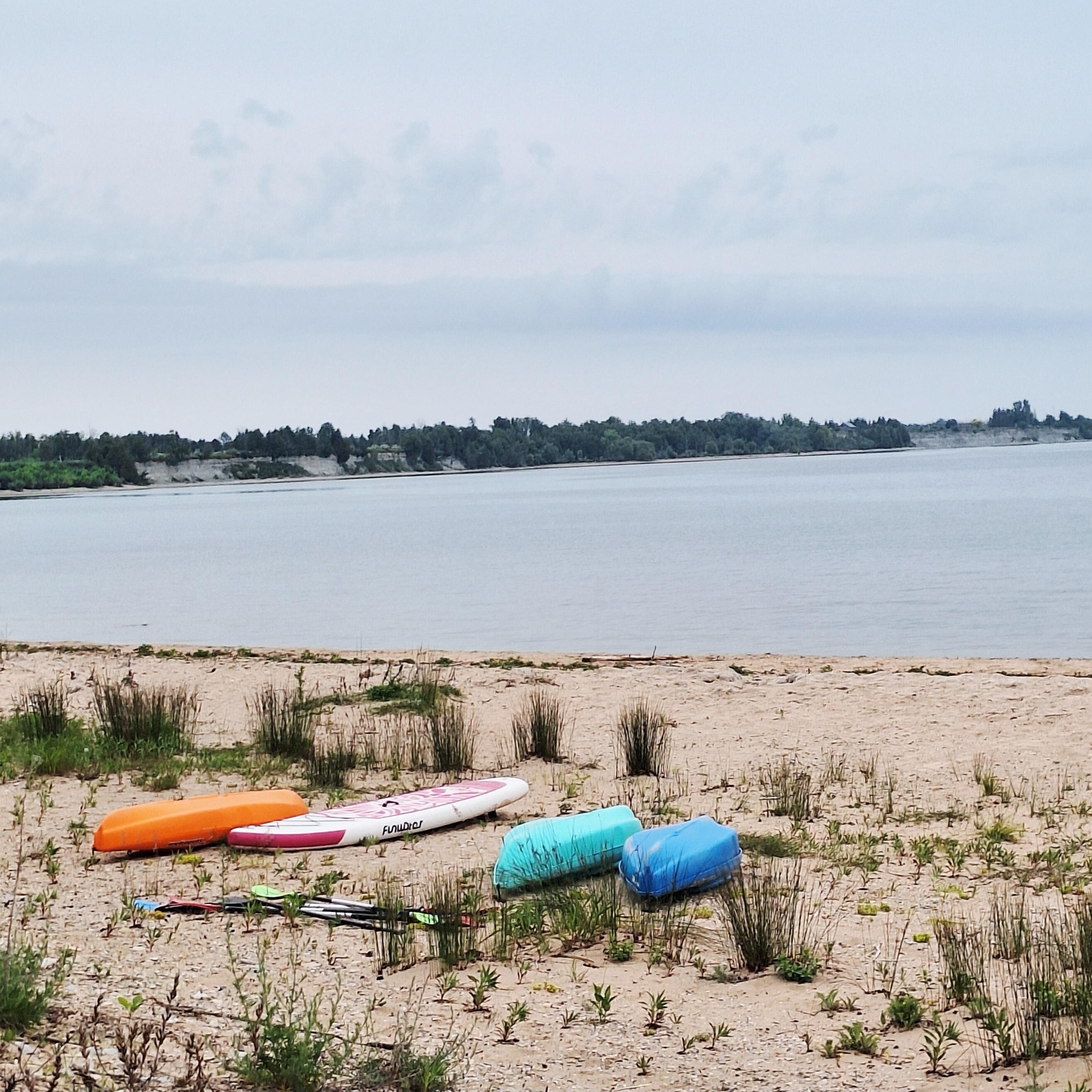 View of the beach. 